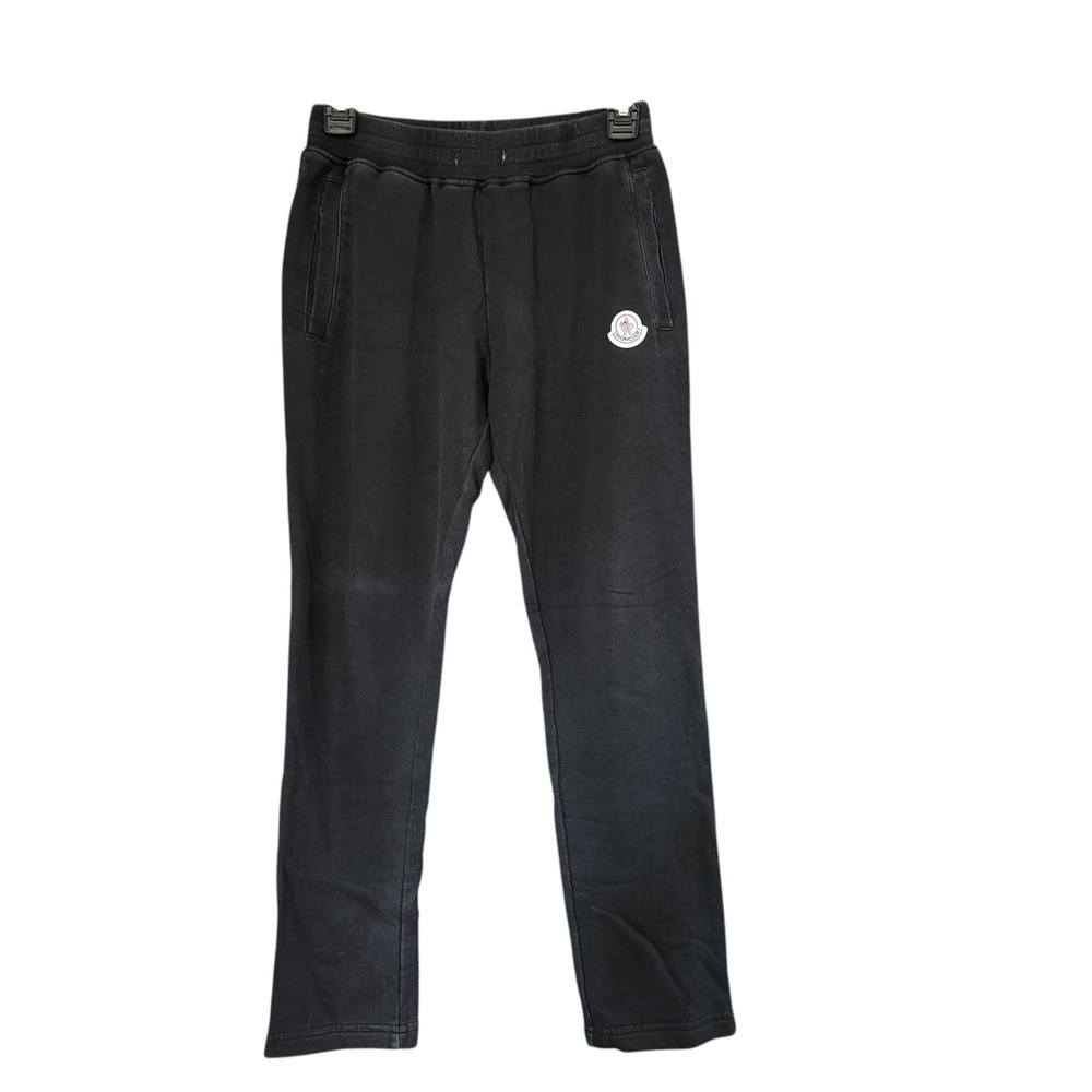 Moncler Black Logo Patch Cotton Sweatpants Size Small Pants Athleisure